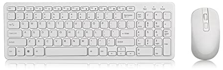 NONDK 2.4G Optical Wireless Keyboard Mouse Kit Kabellose Tastaturmaus für PC Laptop Ultra Thin Set