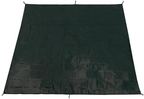Azarxis Telone da Campeggio Telo Ombreggiante Telone Occhiellato Stuoia Impermeabile Telo Tarp Coperta da Picnic Sottotenda (Nero, M)
