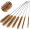 Lot de 7 brosses de nettoyage pour tuyaux en laiton, brosse cylindrique en laiton, brosse à trous propres, pour nettoyer les tubes à essai, paille, petits espaces intermédiaires, 6 mm/8 mm/10 mm/12