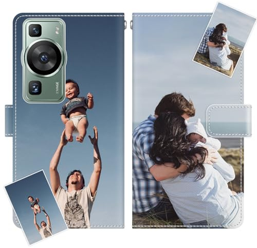 JGOYGYI Cover Personalizzata a Portafoglio in Pelle Compatibile con Huawei P60 P50 P40 P30 P20 nova 12 11i 10 9 8i 5T Pro P smart Plus Lite,Custodia Personalizzate con Iniziali & nome/Testi case