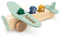 Elefantasie Trixie Flugzeug aus Holz PERSONALISIERT mit Name graviert Motorikspielzeug Holzflugzeug ab 18 Monate