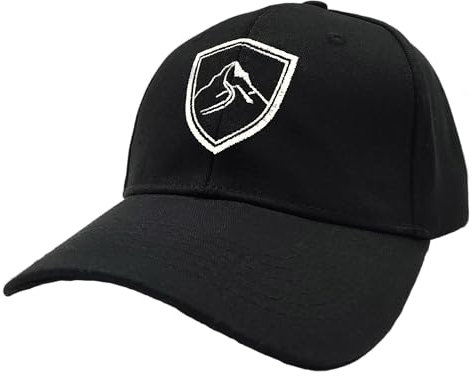 Solohike Basecap Schwarz Damen und Herren Sommer - Golf Berge Wandern und Outdoor bequem