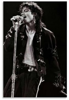 IKJIkkncf Michael Jackson Poster Dekorative Malerei Leinwand Wandkunst Wohnzimmer Poster Schlafzimmer Malerei,Wandkunst Bilddruck Moderne Familienzimmer Dekor 08x12inch(20x30cm)