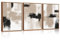 CHDITB 3pcs Abstrakte Leinwand Wandkunst,Beige Boho Abstrakte Wandbilder Rahmen, Schwarz und Braun Wanddeko Schlafzimmer,Moderne Boho Wanddekoration,Beige Bilder für Wohnzimmer,Büro 30 x 40cm