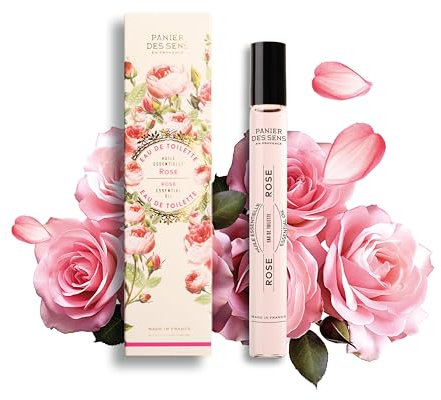 Panier des Sens - Eau de Toilette Roll-on - Parfum Rose pour Femme - Blumiger Duft - Langanhaltend, Natürlicher Duft - Für Haar & Körper - Vegan-friendly - 10ML