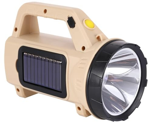 Rechargeable LED Torch, Torches Super Bright 800LM Flashlight Lantern 1200mAh Battery Powered Torches Handheld Torch USB and Solar Charging Standard Torches with 3 Modes for Camping Outdoor Emergency