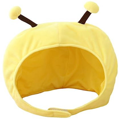LALADEFIEE Honigbienen Kostümhut Verstellbare Kurze Plüsch Kopfbedeckung Gelbe Partymütze Für Maskenball Karneval Tanzaufführungen