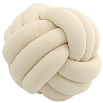 WHOROB Knotenkissen, Couchkissen, Sofa Kissen, Knoten-Ball-Kissen, Deko Zierkissen, Geknotetes Kissen für Sofa, Rund Knoten Kissen, Deko Knoten, Knot Pillow Ball