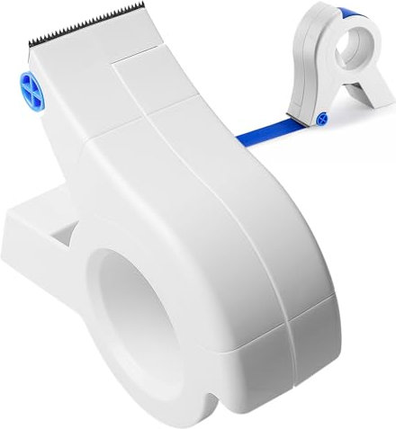 Malerband-Applikator, Masking Master Abroller, Tape Trim, Handmasker, Vormontiertes Abdeckfolien-Klebebandwerkzeug, Scharfer Klebebandschneider für Zierleisten, Böden, Fenster und Türrahmen