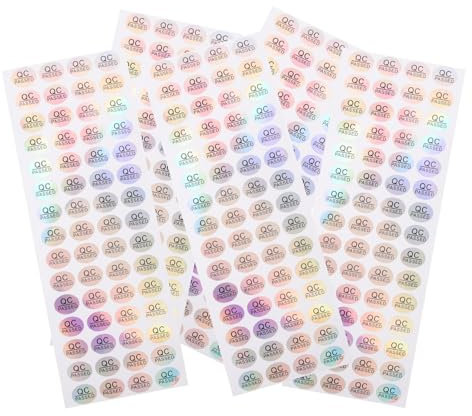 Uonlytech 5Blätter Qc Bestätigte Aufkleber Selbstklebende Lager Und Statusetiketten Multifunktionale Produktprüfungsmarkierungen Zur Steigerung Arbeitseffizienz