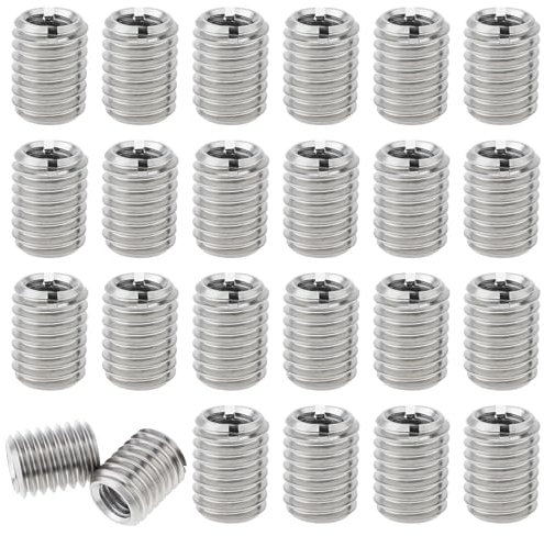 24 Piezas Tuerca Reductora M6 * M8 en Acero Inoxidable 15mm Tamaño Estándar Anticorrosión Tuercas de Reducción Macho/Hembra Impermeable y Duradero para Automoción, Mecánica, Muebles y Proyectos DIY