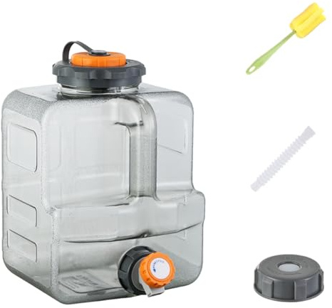 Starnearby Bidon d'eau avec Robinet, Compatible avec Distributeur d'eau en Bouteille Electrique, Réservoir d'eau Potable, Jerrican Eau Camping, Conteneur de Stockage d'eau sans BPA (8L)