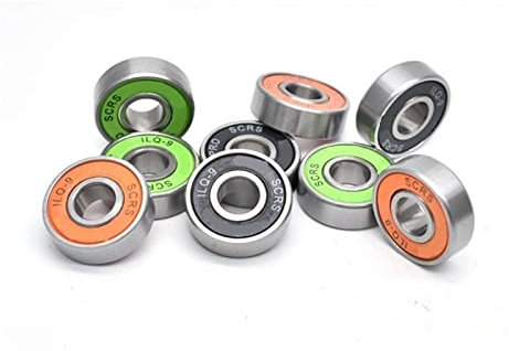 ILQ-9 608 RS Inline Roller Skate Radlager ABEC9 608RS Skateboard Kugellager for Roller Longboards 8x22x7mm Skate-Teile(Green,10PCS_ILQ-11)