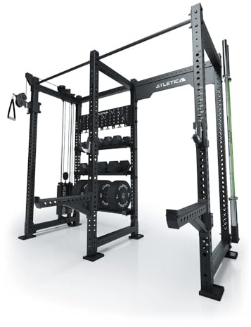 ATLETICA R8 Falcon L, Power Rack mit Kabelzug, Schwarz
