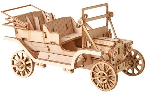 Automodellbausätze für Erwachsene | 3D-Puzzle mit klarer Anleitung 10 x 6, 9 Zoll DIY 3D-Modellautobausätze aus Holz Puzzle Einfacher Aufbau Holzpuzzles pädagogisch für Bastelliebhaber und Bastler
