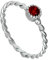jewellerybox Sterlingsilber & Granat CZ Kristall Januar Geburtsstein Gedrehtes Seil Ring Größe 60 (Erhältlich 48-63)