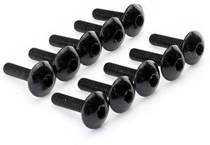 M5x16mm Linsenkopfschraube schwarz M5 Gewinde Linsenkopf breit Innensechskant - 10 Stück