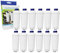 Wasserfilterkartusche 12x AH-CDE, kompatibel mit DeLonghi Espresso Kaffeemaschinen C800, EC820, EC850, BCO400, ECAM-Serie, DLSC 002/SER3017