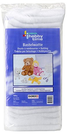 GLOREX 6 2524 05 Bastelwatte, Spiel, 2 kg, weiß (2 Beutel = 1000g)