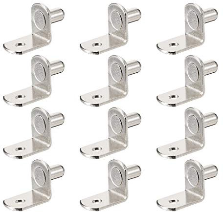 sourcing map 20Stk. Regalstütze 6mm L-Form Stütze Schrank Regal Halterung Keil mit Loch