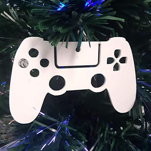 Super Cool Creations Game Controller Weihnachtsbaumschmuck, hellgrau, Standard 7 cm, 10 Stück