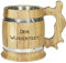 Personalisierter Holz Bierkrug mit Gravur 0,5l und Edelstahleinsatz Holzkrug mit Namen | Geschenk für Männer und Frauen
