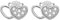 Unendlichkeit Ohrringe 925 Sterling Silber Ohrstecker Für immer Liebe Akzent Modeschmuck für Frauen Mädchen mit Geschenkbox (klein-Liebe)