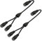 GINTOOYUN 2 STÜCKE DC Y-Splitterkabel 18 AWG DC 5,5 mm x 2,1 mm Buchse auf Dual DC 5,5 mm x 2,1 mm Buchse Verlängerungskabel für CCTV-Überwachungskamera, LED-Lichtleiste usw. (0,95 Fuß)