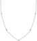 GD GOOD.designs Kristall Kette für Damen Silber mit weißen Cubic Zirkonia Steinen (4mm) I Silberne Glitzer Halskette aus Edelstahl