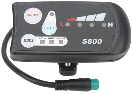 VBESTLIFE LCD Display Meter, Elektrofahrrad Bike Display Scooter S800 LED Display Meter mit Wasserdichtem Anschluss 36V 48V Universal