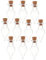 10Pcs Mini Glass Bottles with Cork Lids, Single Pointed Shape Tiny Glass Jars, Wishing Bottles, Small DIY Decorative Craft Vials for DIY Crafts Party Weddings Decoration Storage Accessories