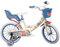 ALBRI Babys (Mädchen) Bicicletta Da 14 Pollici Di Stitch, Con Cestino E Portabambole Fahrrad Zoll, Weiß