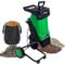 HYQNG Electric Garden Shredder Wood Chipper, 2400W Leaf Branch Shredder Mulcher with 50L Collection Bag & 30M Power line, Max.40mm Cutting Capacity, for Lawn and Garden Use