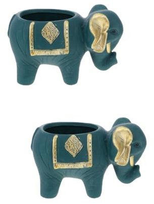 GANAZONO 2 STK Blumentopf Elefantentopf Elefant Vase Topf Boden Pflanzer Elefanten-pflanztopf Dekorationen Für Den Schreibtisch Gartentöpfe Halter Skulptur Ländlich Keramik