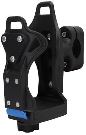 Shkalacar Motorrad ATV Getränkehalter, Universeller Wasser Flaschenhalter mit Metallklemme, 0,87-1,3 Zoll Durchmesser, Verbesserter Getränkehalter für Motorrad Fahrräder, Schwarz Blau