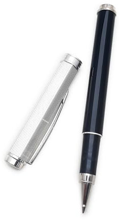 Kugelschreiber aus massivem Silber 925/1000 und lackierten Details