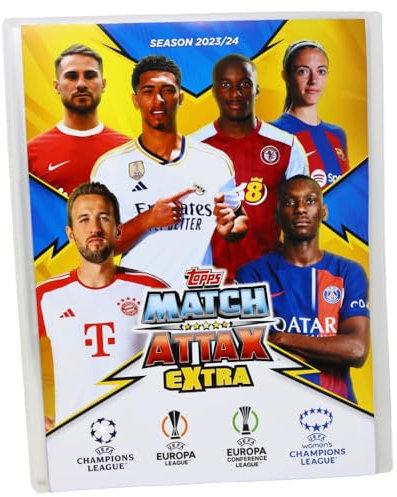 Topps Match Attax Karten Champions League Extra 2023-2024 - Sammelkarten - Auswahl (1 Sammelmappe)