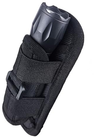 Tactical Flashlight Holster, Flashlight Pouch, Tactical Flashlight Carrying Case for Duty Belt Police Safety Belt with 360 Degree Swivel Clip