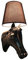 LUOYAOB Wandleuchten Pferdekopf-Wandleuchte, kreative Harz-Stoff-Wandleuchte, Wandleuchte, for Hotelzimmer, Restaurant, Büro, Zuhause, Wohnzimmer, Korridor, Dekoration(Zwart,50 * 22.5CM)