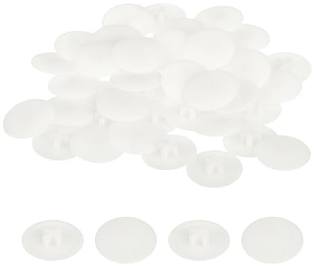 QUARKZMAN 160 Stück Schraubenabdeckungen, 17mm wasserdichte Kunststoff-Schraubenverzierkappen für Phillips Cam Lock Muttern Selbstschneidende Schrauben, Warmweiß