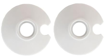 QSTDGVPW 2 Stück Wanderstöcke Korb Ersatzteil, Skistockspitzen Zubehör für Skistöcke Im Freien, Weiß