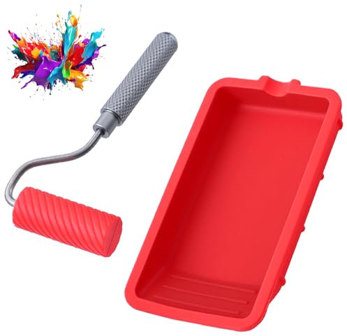 Glue Roller Wood Glue 48 mm – Quick and Even Application, Glue Roller, Glue Roller with Adhesive Tray for Arts, Crafts, Woodworking and Adhesive Projects