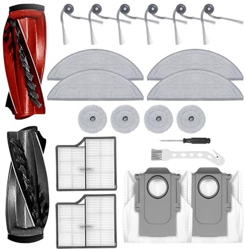 Heykewi Kit de Accesorios de Repuesto para Roborock Saros 10 Robot Aspiradora Accesorios (22 Piezas)