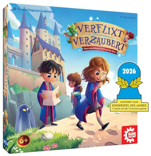 Game Factory 646030 Verflixt Verzaubert, das magische Deduktionsspiel | Würfelspiel für Kinder, kooperatives Kinderspiel, Familienspiel ab 6 Jahren