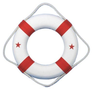 Hampton Nautical Dekorativer Rettungsring, 15,2 cm, Rot