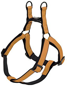 Nobby Geschirr Classic Reflect SOFT, goldfarben / schwarz Brust: 40/56 cm, B: 15 mm, 1 Stück