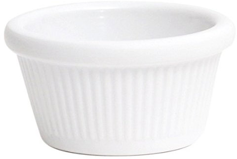 Utopia Tableware Fluted Melamine Ramekins 2oz White - Tough Plastic Sauce Pots… (Pack of 48)