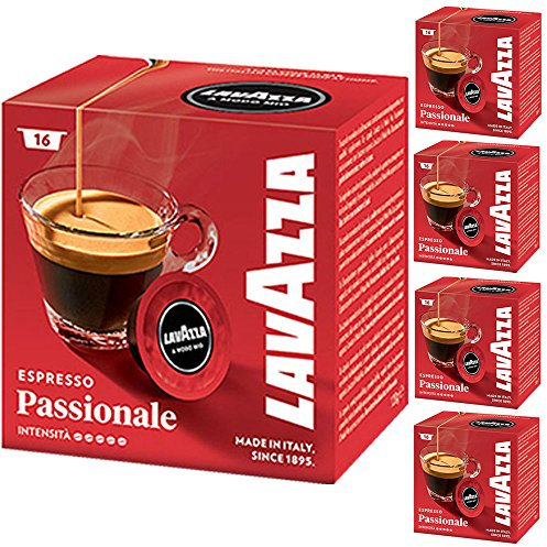 Lavazza A Modo Mio Espresso Passionale Lot de 5 capsules pour machine à café 16 capsules