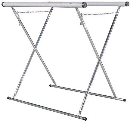 BenBow Cavalletto da verniciatura a X – Supporto zincato per Pezzi con Protezione in Schiuma e Bracci Regolabili – Supporto per verniciatura di carrozzeria e vetri – 115 x 98 cm