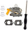 HURI Carburateur & Joints & Tournevis de Réglage pour Homelite ZAMA RYOBI 308054003 985624001 3074504 C1U-H60 25CC 26CC 30CC